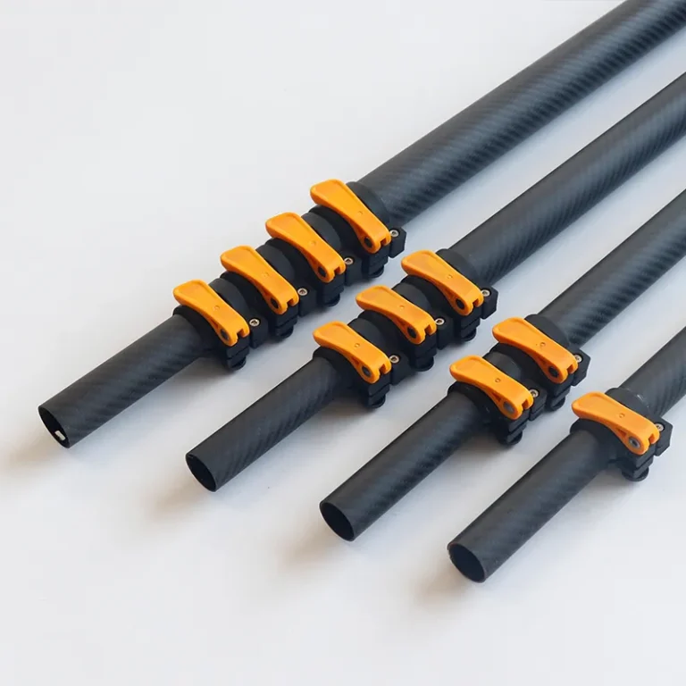 Telescopic 10m 12m 15m Pole Clamp Carbon Fiber Telescopic Pole